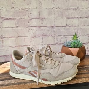 Reebok Classic Slim Beige & Rose Gold Sneakers US Women's 6